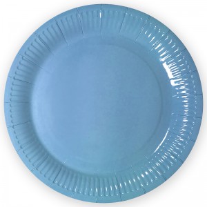 Тарелки голубые, 23 см, 6 шт.